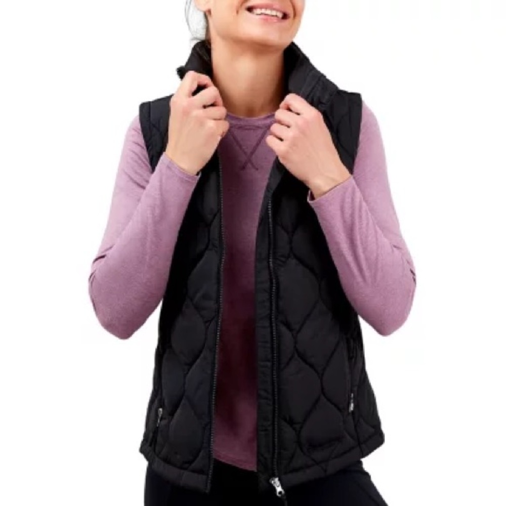 Free Country FreeCycle Lightweight Warmth Synthetic Fill Quilted Vest (Black, L)